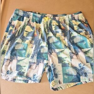 Ingear Tropical Print Men's Athletic Shorts With Built In Liner 1123/634